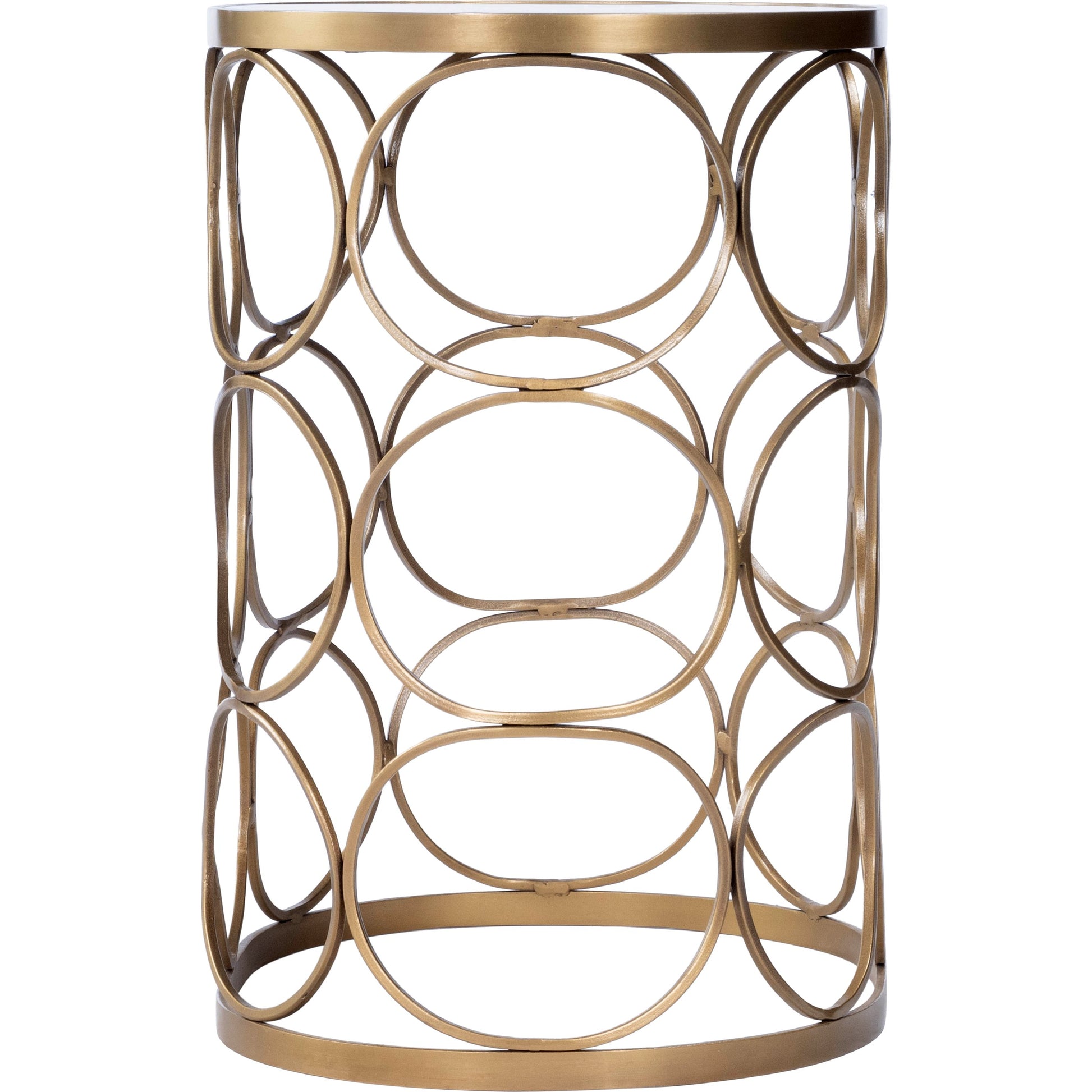 Talulah Oval Marble Accent Table by Butler Specialty Company in gold and metalworks. Made from iron, white marble in a modern style.