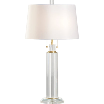 Catania Lamp by Wildwood in clear, antique brass. Made from unique in a modern style.
