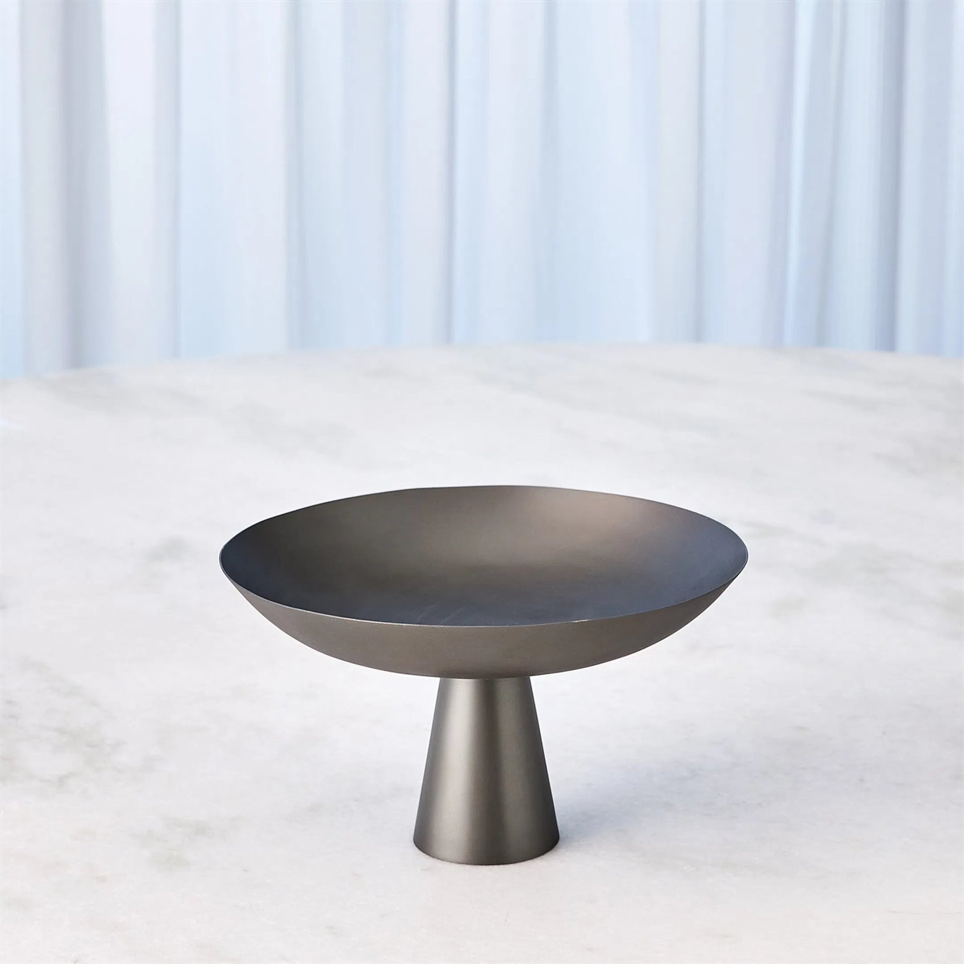 Fontana Compote by Global Views in tan and brass. Made from unique in a modern style.