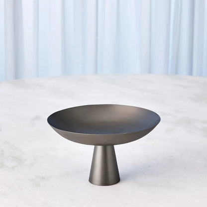 Fontana Compote by Global Views in tan and brass. Made from unique in a modern style.