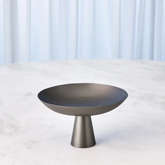 Fontana Compote by Global Views in tan and brass. Made from unique in a modern style.