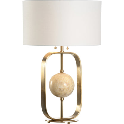 Milazzo Lamp by Wildwood in coffee bronze, natural calacatta gold. Made from unique in a modern style.