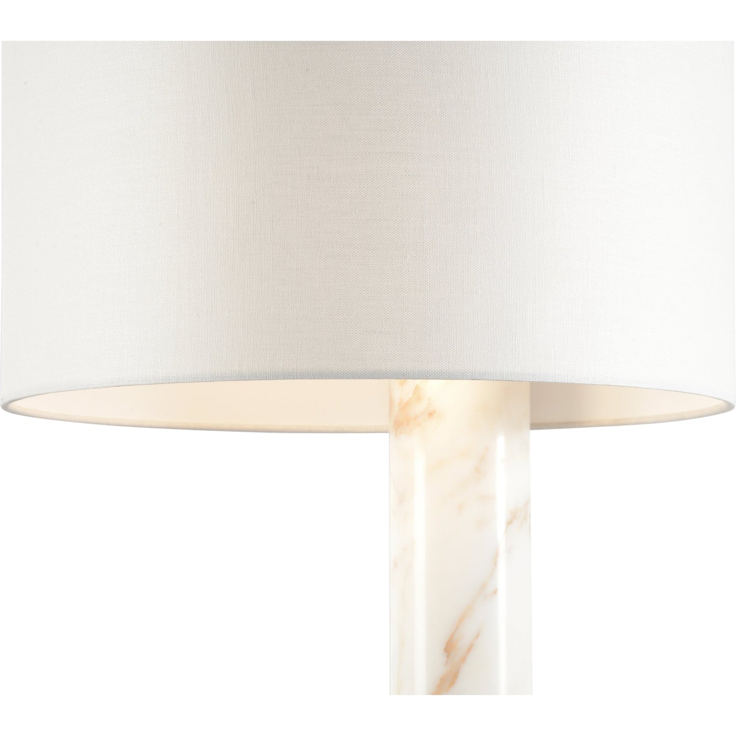 002 SI-2104435 | Closeup | Rimini Lamp by Wildwood in natural calacatta gold, coffee bronze. Made from unique in a modern style.