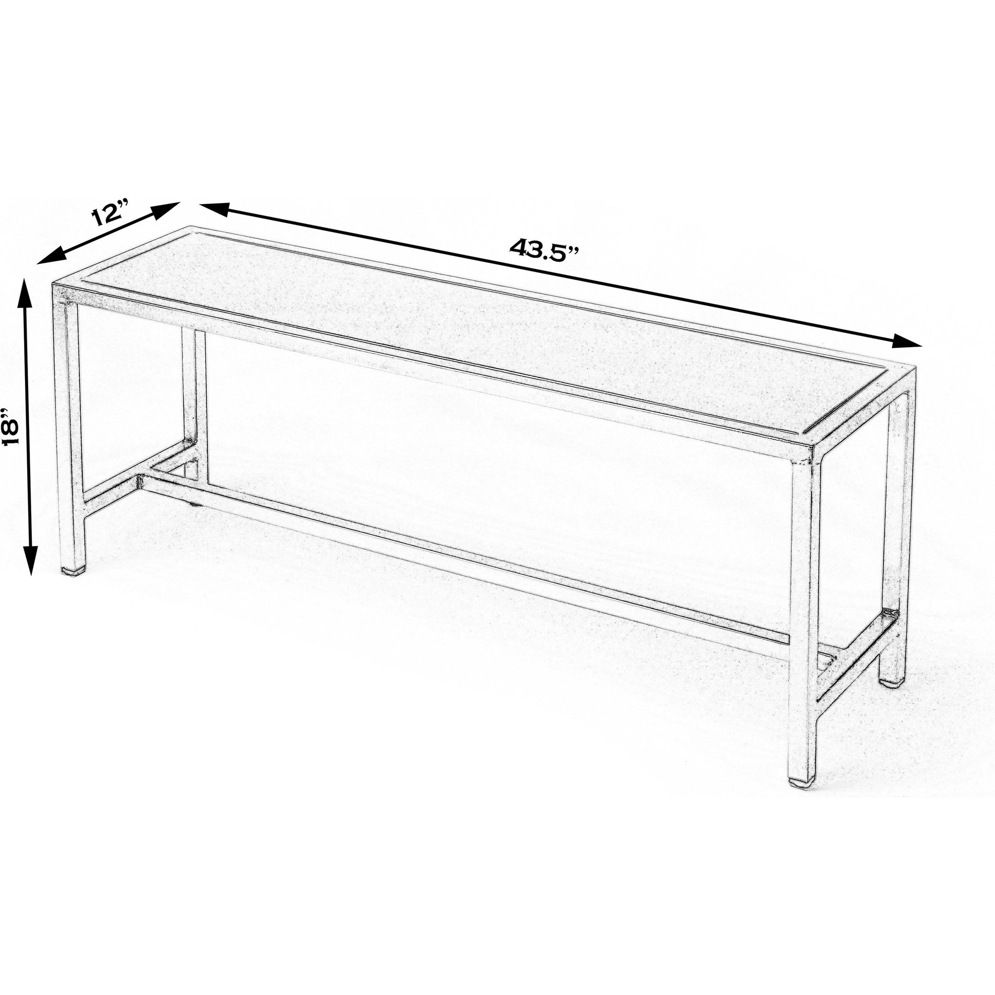 Tribeca Iron Bench by Butler Specialty Company in silver and metalworks. Made from iron in a modern style.