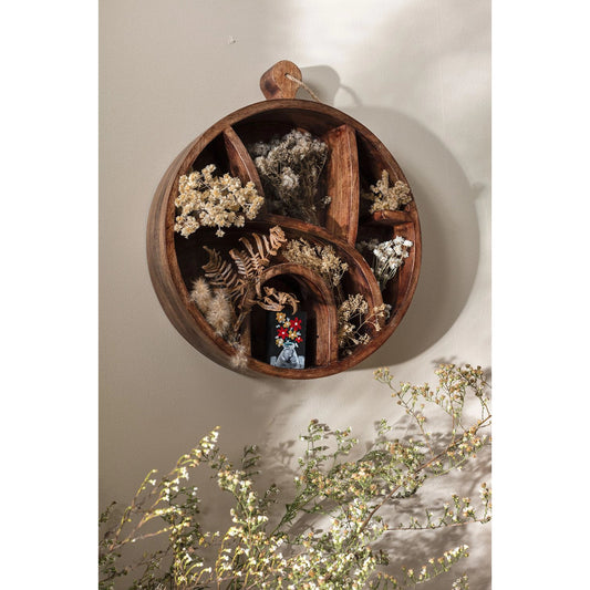 Mcclain Wall Shelf by Accent Decor in brown. Made from wood in a transitional style.