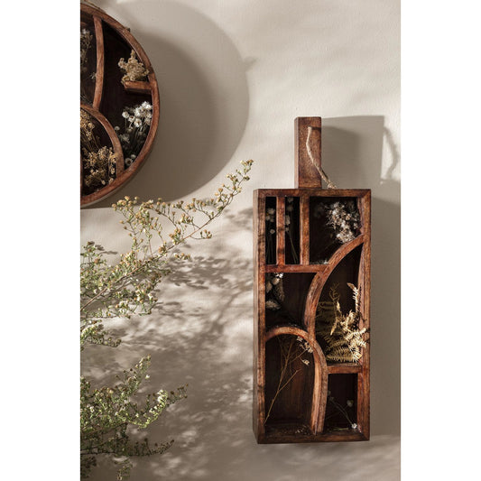 Mcclain Wall Shelf by Accent Decor in brown. Made from wood in a transitional style.