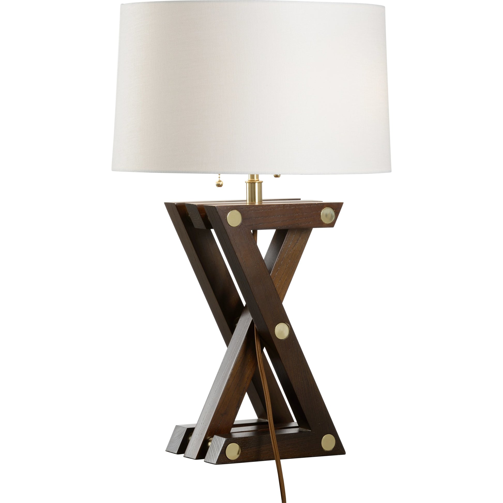 Zander Table Lamp by Wildwood in walnut. Made from unique in a modern style.