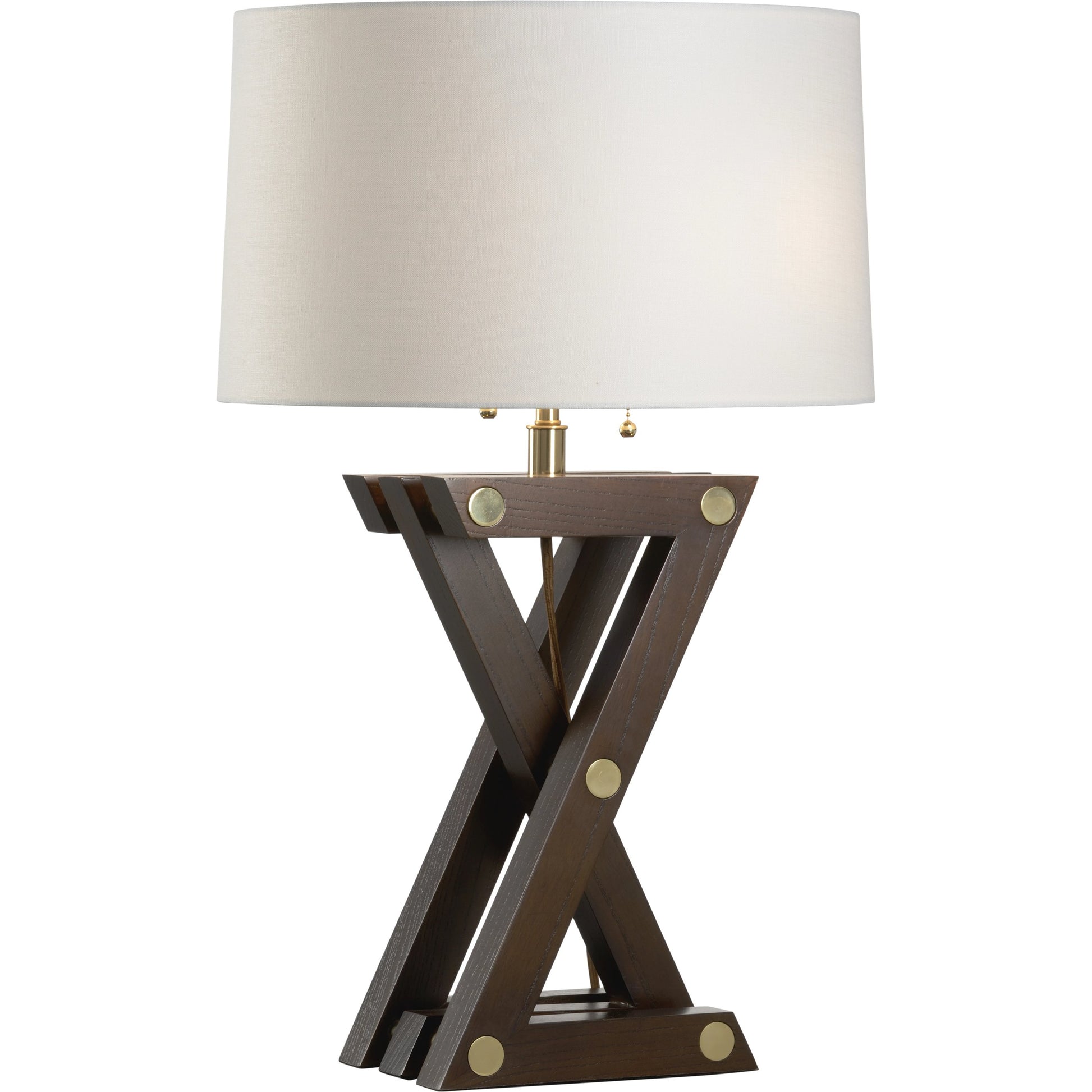 Zander Table Lamp by Wildwood in walnut. Made from unique in a modern style.