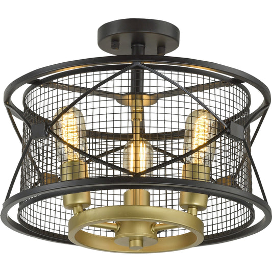 Harlequin Ceiling Light by Varaluz in warm bronze, gold. Made from unique in a modern style.