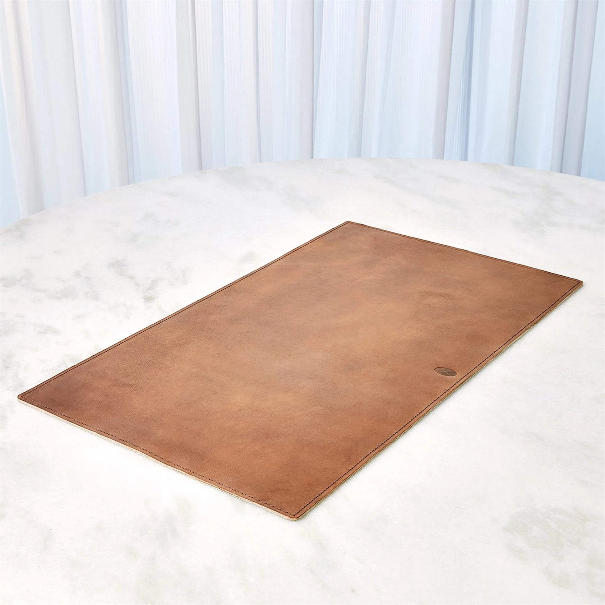 Signature Tobacco Deskpad by Global Views in tobacco and leather. Made from unique in a traditional style.
