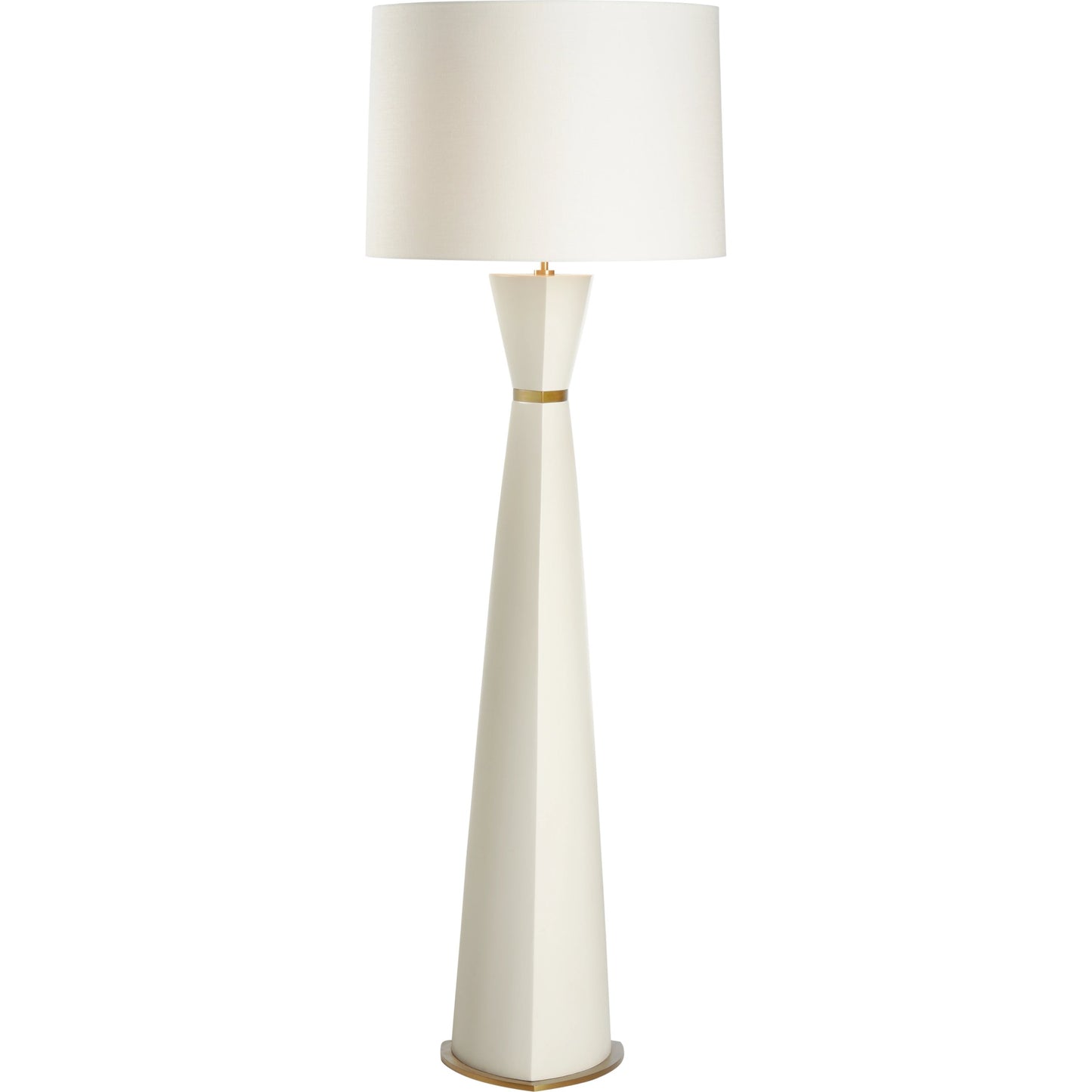 001 SI-2104450 | Primary Silo | Zuri Floor Lamp by Wildwood in off white, antique brass. Made from unique in a modern style.