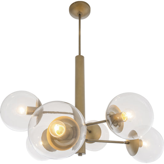 Mid-Century Chandelier by Varaluz. Made from unique in a transitional style.