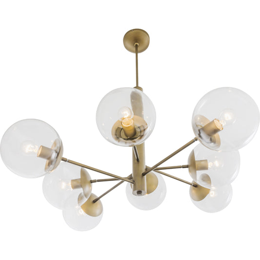 Mid-Century Chandelier by Varaluz. Made from unique in a transitional style.