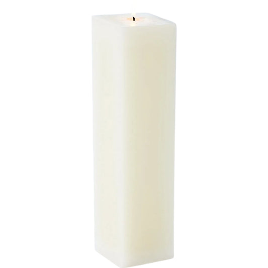 Square Pillar Candle by Global Views in white. Made from unique in a unique style.