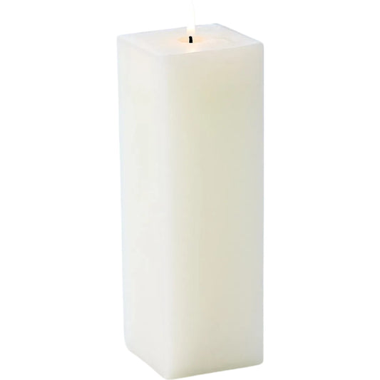 Square Pillar Candle by Global Views in white. Made from unique in a unique style.