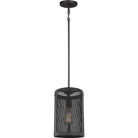 Gereon One Light Mini-Pendant by Visual Comfort & Co. in black. Made from steel in a modern style.