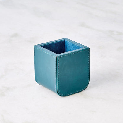 Radius Edge Leather Pencil Cup by Global Views. Made from unique in a transitional style.