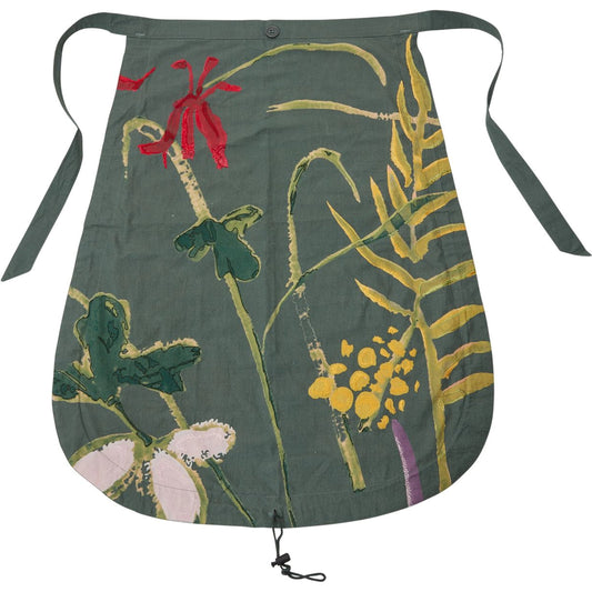 Gathering Apron by Accent Decor in dark-green. Made from natural fibers in a cottage & farmhouse style.