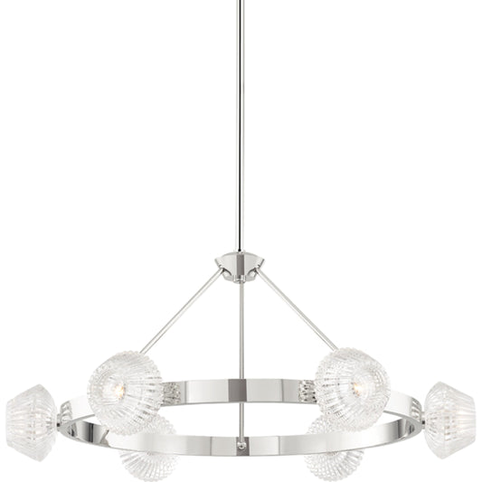 Barclay Chandelier by Hudson Valley. Made from steel in a modern style.