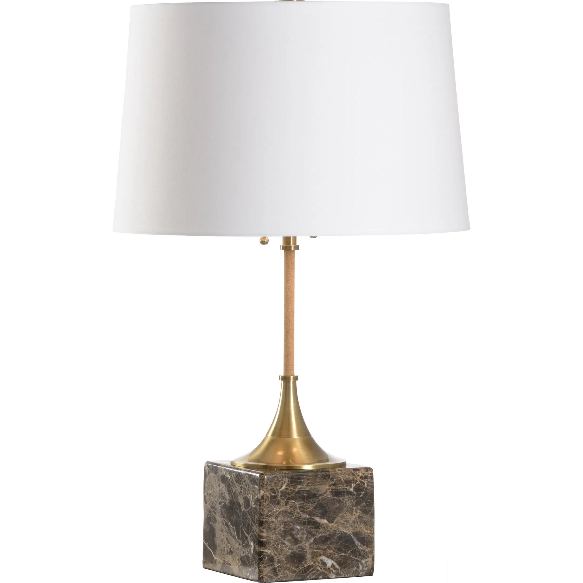 Alsace Table Lamp by Wildwood in brown, gold and natural brown, antique brass, natural. Made from unique in a modern style.