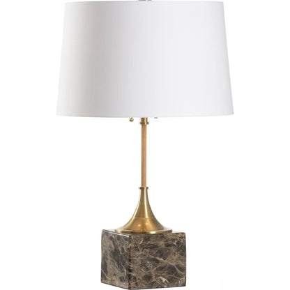 Alsace Table Lamp by Wildwood in brown, gold and natural brown, antique brass, natural. Made from unique in a modern style.