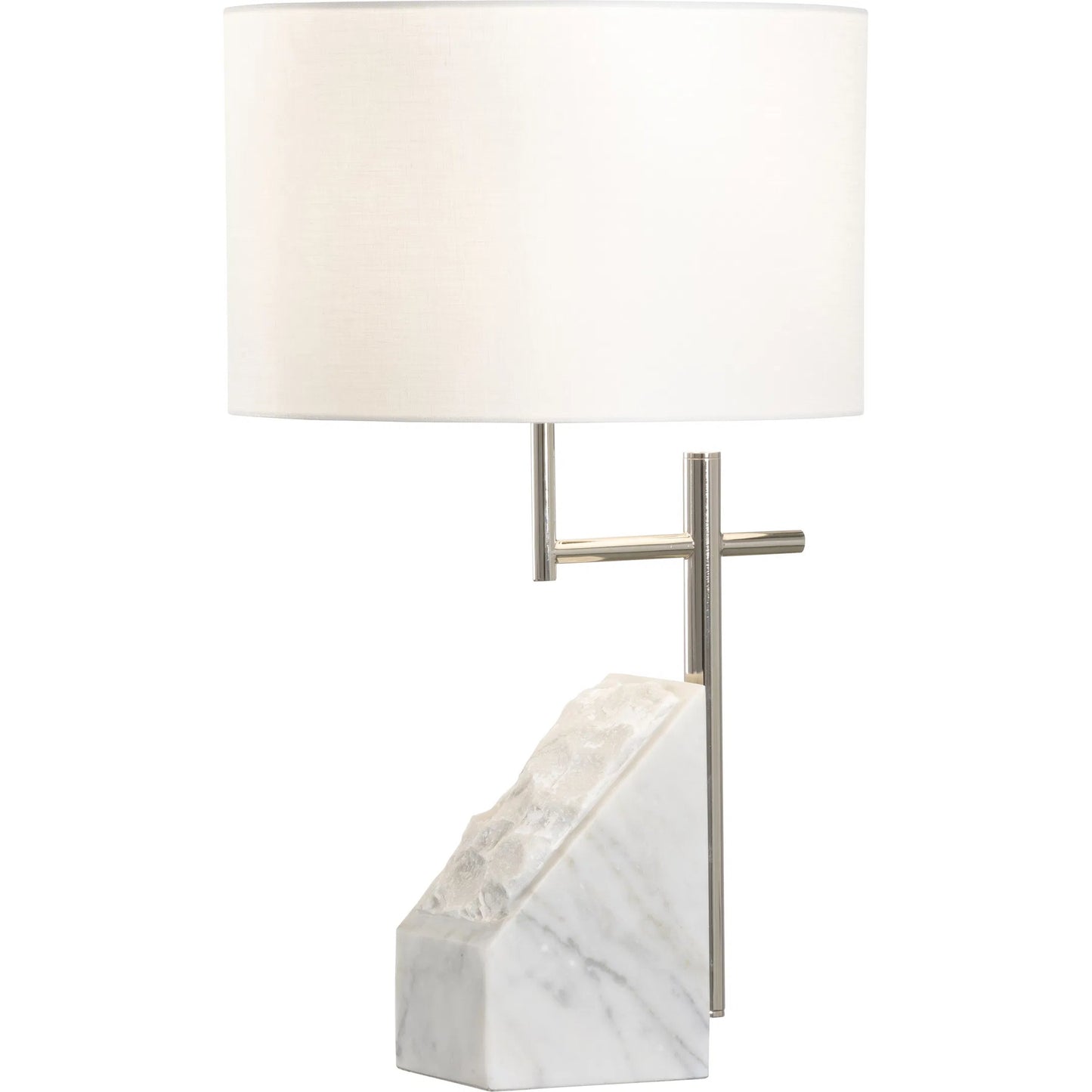 001 SI-2335343 | Primary Silo | Stone Table Lamp by Wildwood in white, cream, silver and natural white, polished nickel. Made from unique in a modern style.