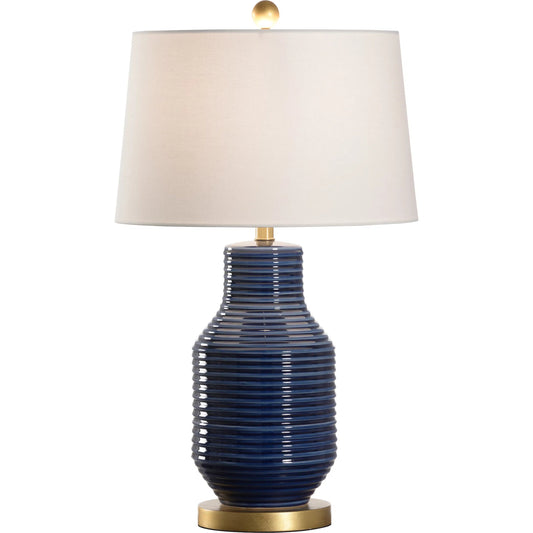 Lydia Lamp by Wildwood in blue, gold. Made from unique in a unique style.