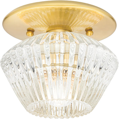 Barclay Wall Sconce by Hudson Valley in aged brass. Made from steel in a transitional style.