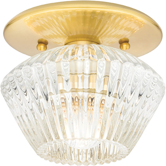 Barclay Wall Sconce by Hudson Valley in aged brass. Made from steel in a transitional style.