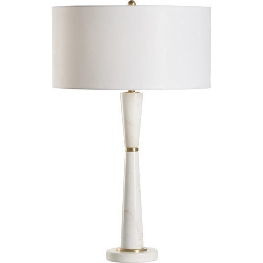 Guinevere Lamp by Wildwood in white, cream, gold. Made from unique in a unique style.