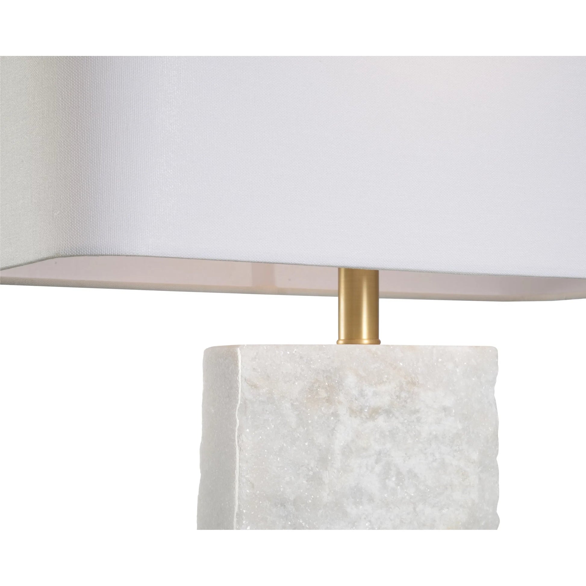 Gwen Lamp by Wildwood in white, cream, gold and natural white, antique brass. Made from unique in a modern style.