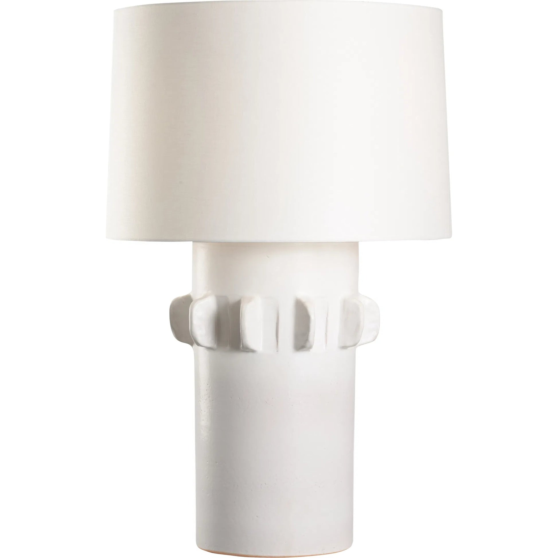 Olla Lamp by Wildwood in white, cream and matte white glaze. Made from unique in a modern style.