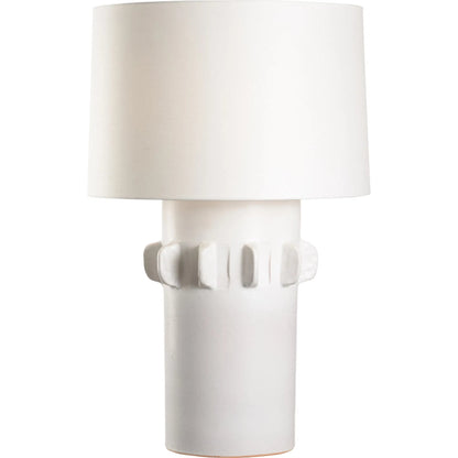 Olla Lamp by Wildwood in white, cream and matte white glaze. Made from unique in a modern style.