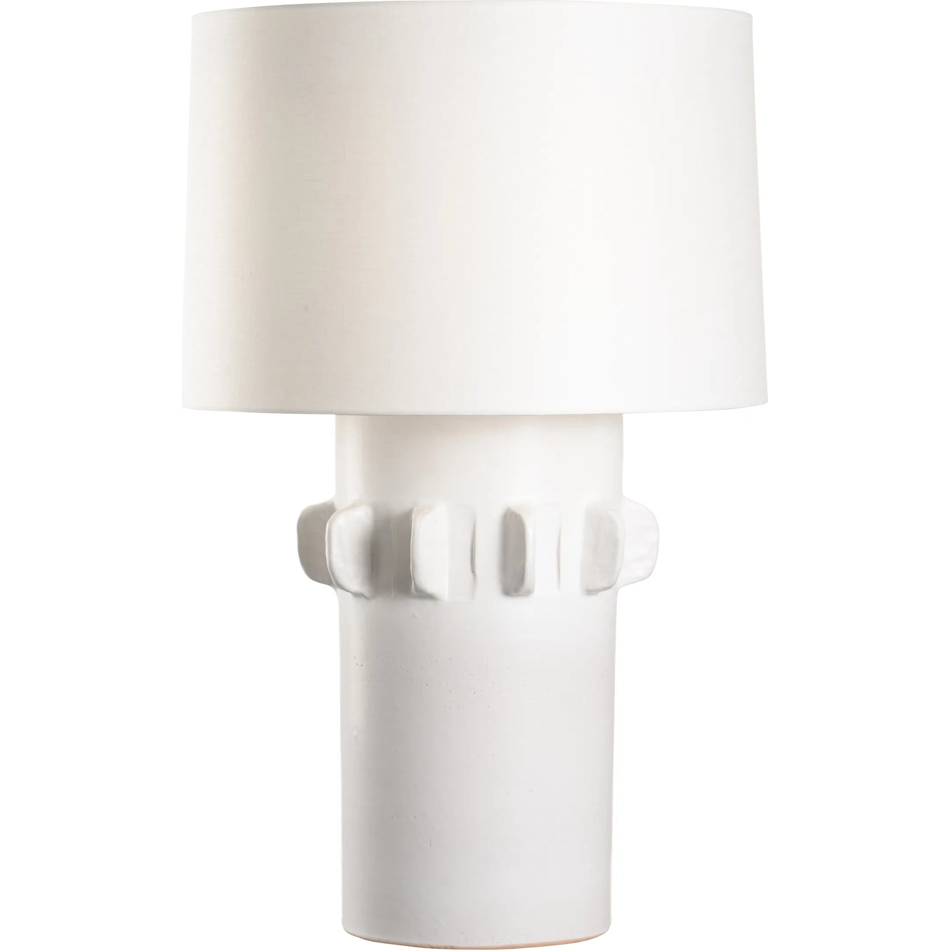Olla Lamp by Wildwood in white, cream and matte white glaze. Made from unique in a modern style.