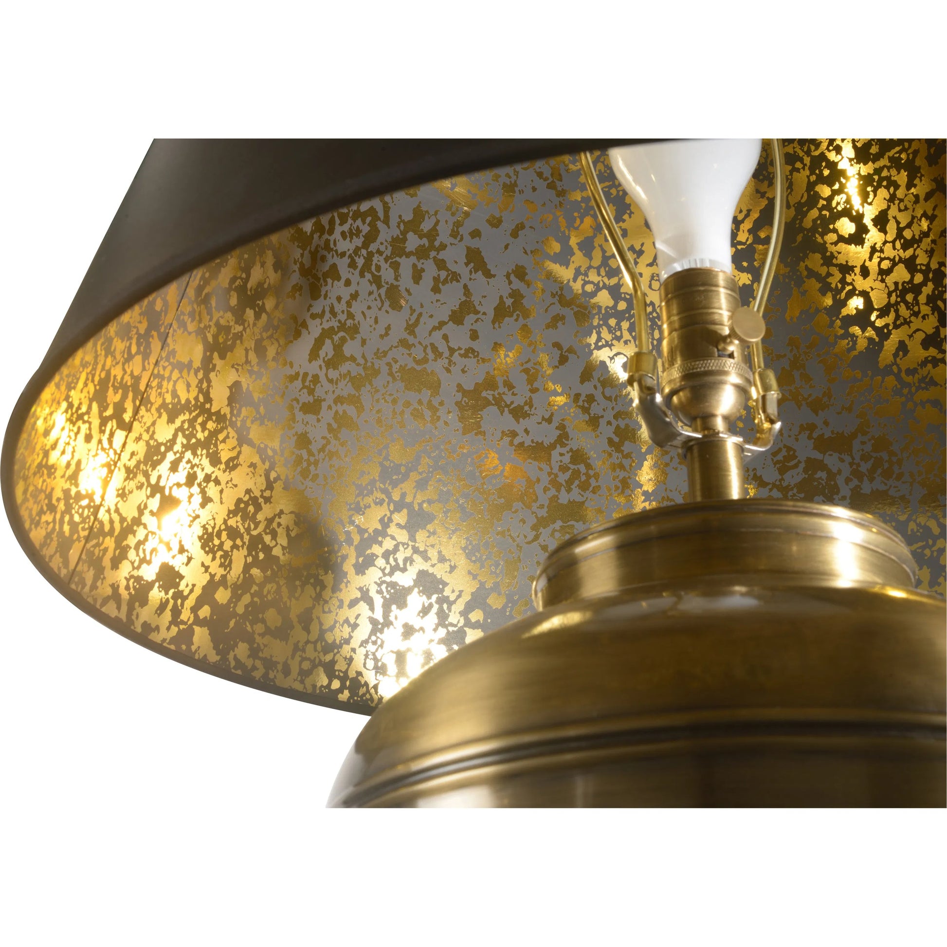 Vaughan Lamp by Wildwood in gold, silver and antique brass, nickel. Made from unique in a unique style.