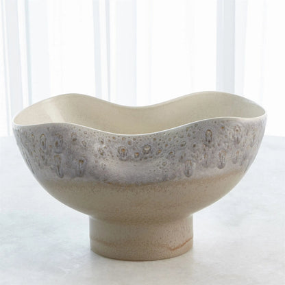 Cream Rises Dented Vase by Global Views in cream and ivory. Made from unique in a modern style.