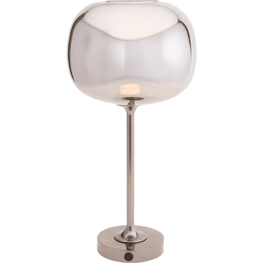 Sterling Buffet Rechargeable Lamp by Wildwood in black nickel, smoke. Made from unique in a unique style.