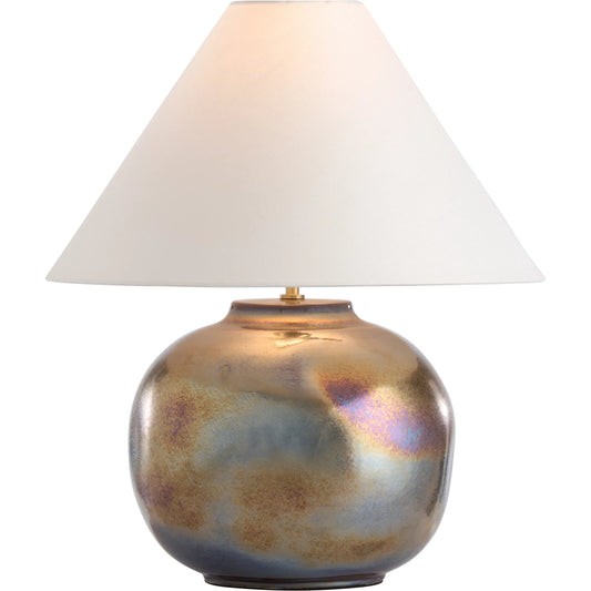 Borgia Lamp by Wildwood in reactive gold glaze. Made from unique in a unique style.