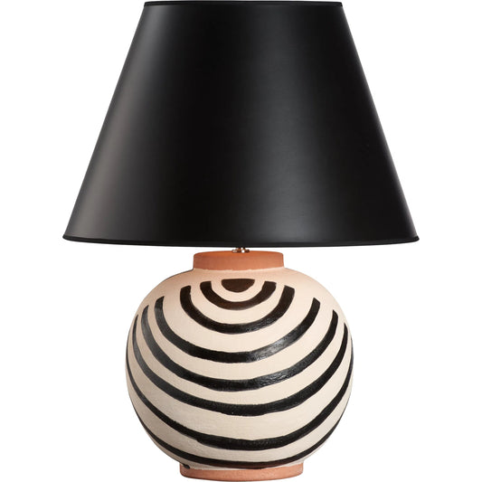 Luca Lamp by Wildwood in black, white handpainted. Made from unique in a unique style.