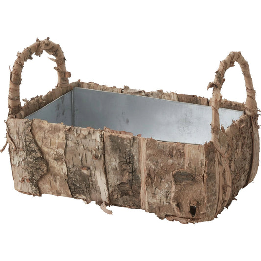 Banded Birch Basket by Accent Decor in natural. Made from wood in a cottage & farmhouse style.