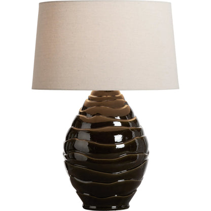 Cono Lamp by Wildwood in greenish brown glaze. Made from unique in a modern style.