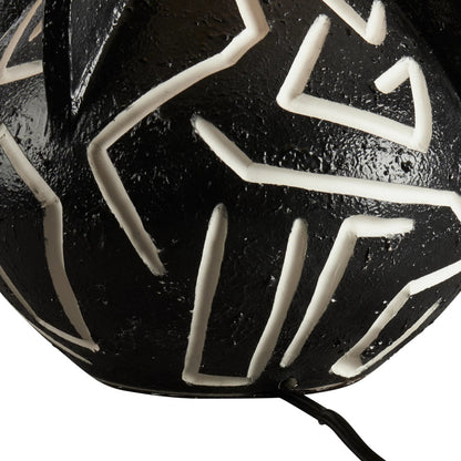 Loris Lamp by Wildwood in rough black glaze, white. Made from unique in a eclectic & global style.