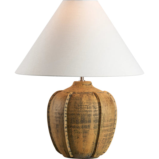 Delfina Lamp by Wildwood in sabbiato glaze. Made from unique in a unique style.