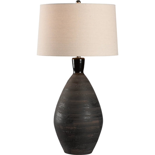 Annibale Lamp by Wildwood in brown glaze. Made from unique in a unique style.