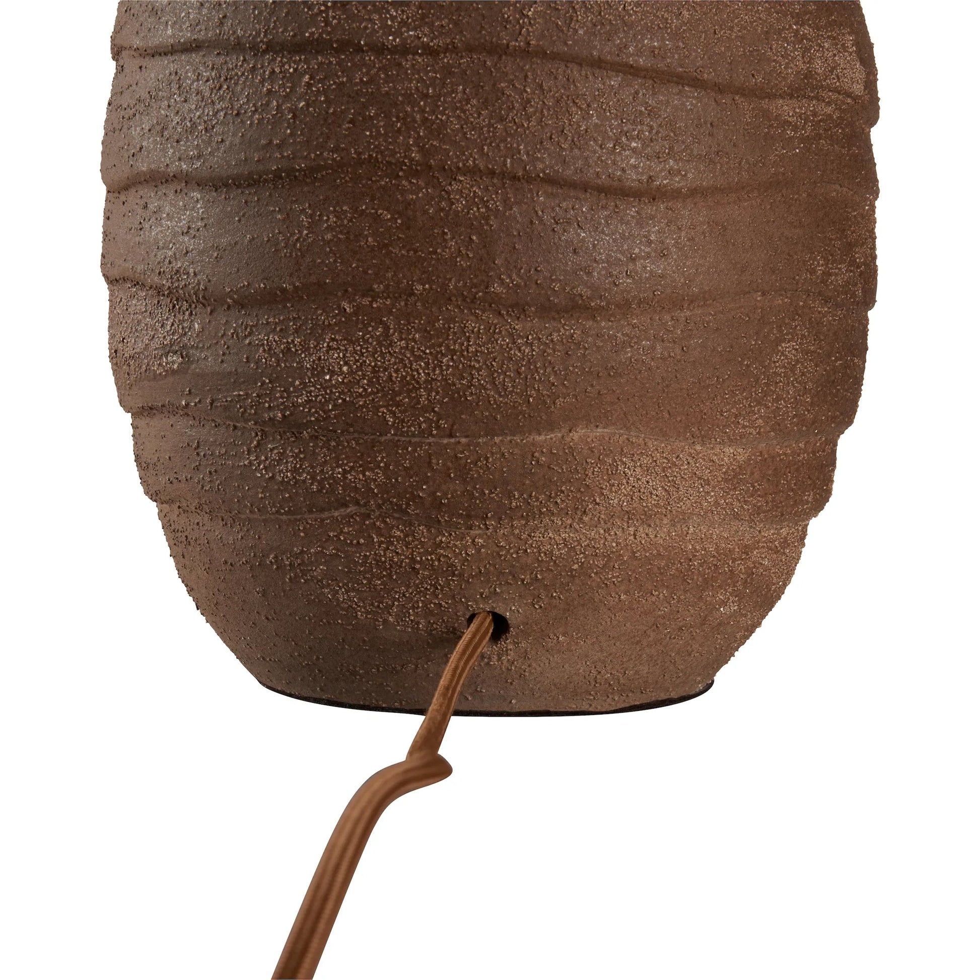 Vespucci Lamp by Wildwood in brown sand glaze. Made from unique in a transitional style.