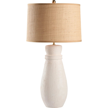 Agazio Lamp by Wildwood in bianco sabbiato. Made from unique in a transitional style.