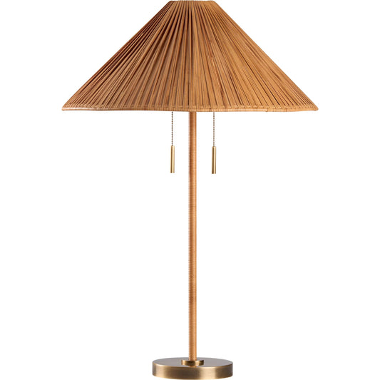 Avondale Table Lamp by Wildwood in natural, antique brass. Made from unique in a unique style.