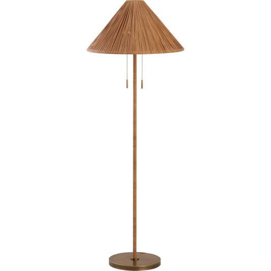 Avondale Floor Lamp by Wildwood in natural, antique brass. Made from unique in a unique style.