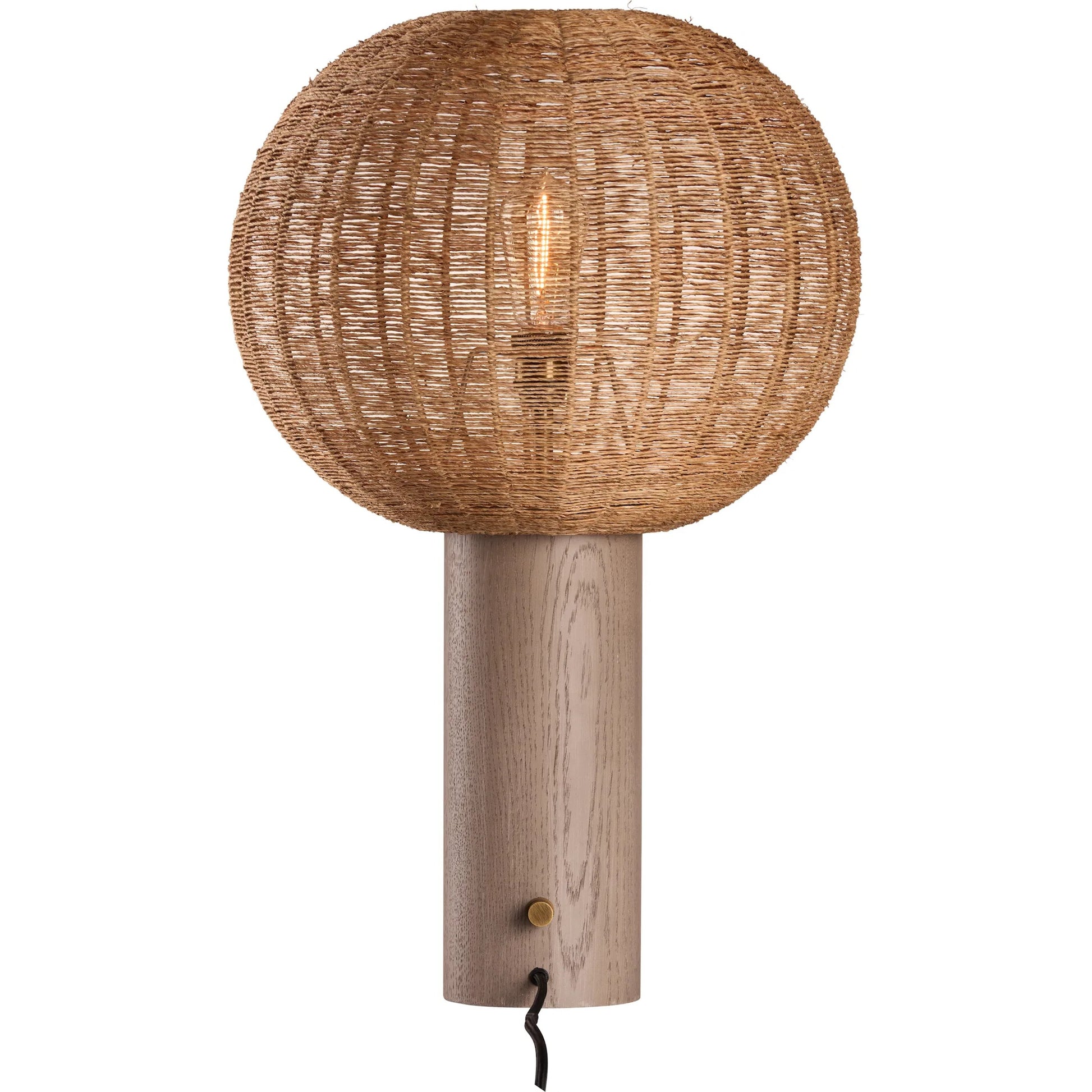 Teague Table Lamp by Wildwood in gray, natural. Made from unique in a rustic style.