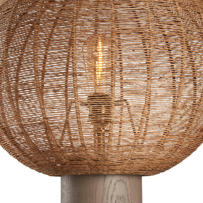 Teague Table Lamp by Wildwood in gray, natural. Made from unique in a rustic style.